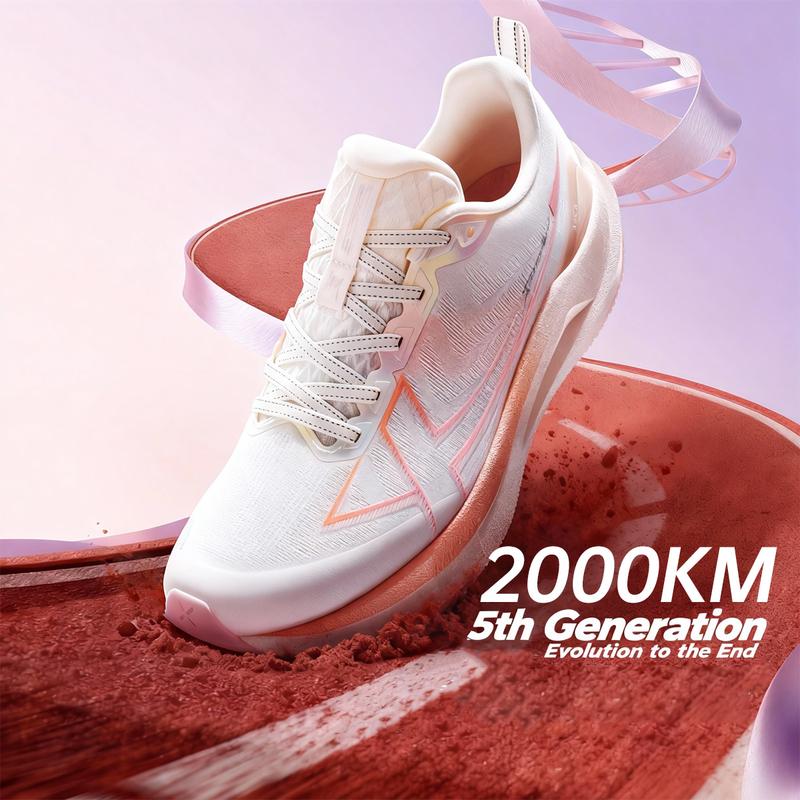 [ XTEP Chính Hãng ]2000km 5.0 | Giày Chạy Bộ, XTEP, Dành Cho Nữ,  Có Hấp Thụ Sốc, Thích Hợp Để Tập Luyện Kiểm Tra Cơ Thể, 874118110024