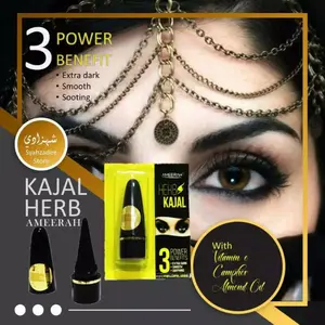 Celak MATA Arab / Eyeliner  Ameerah Kajal Bahan Herbal Mint Vitamin E Almond Aman Dipakai Halal