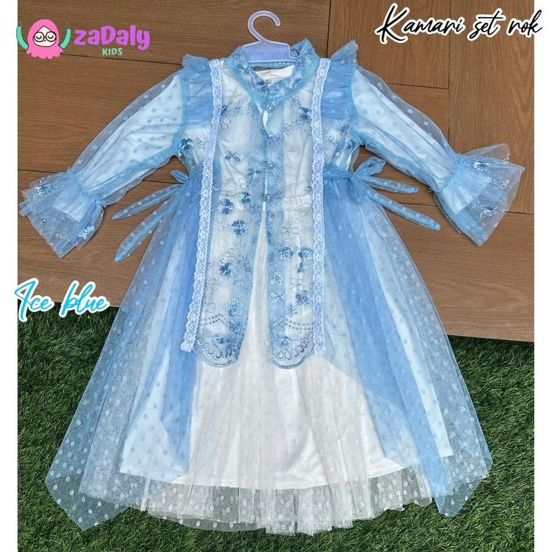 KAMARI set rok anak ice blue,burgundy,set gaun anak,set rok anak lebaran.,kebaya anak,gamis lebaran anak kekinian usia 2-15 tahun Setelan Muslim anak Panjang 0