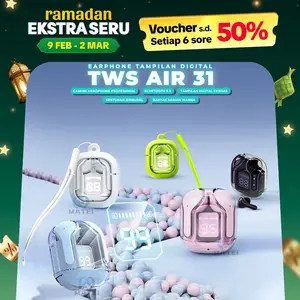 Matei COD Headset Bluetooth Air31 True Wireless Stereo Hifi Earphone Digital LED Display Headphones Tws Bass Earbuds