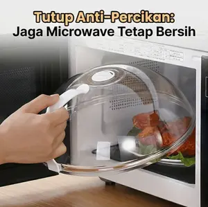 Penutup Makanan Anti Splat yang Aman untuk Microwave, Mencegah Bau Menyebar & Mudah Dibersihkan