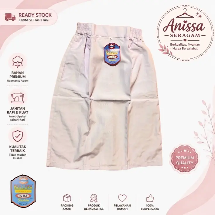 Rok Span Pendek Merk Bullofa Bahan Premium Nyaman Adem, belah belakang