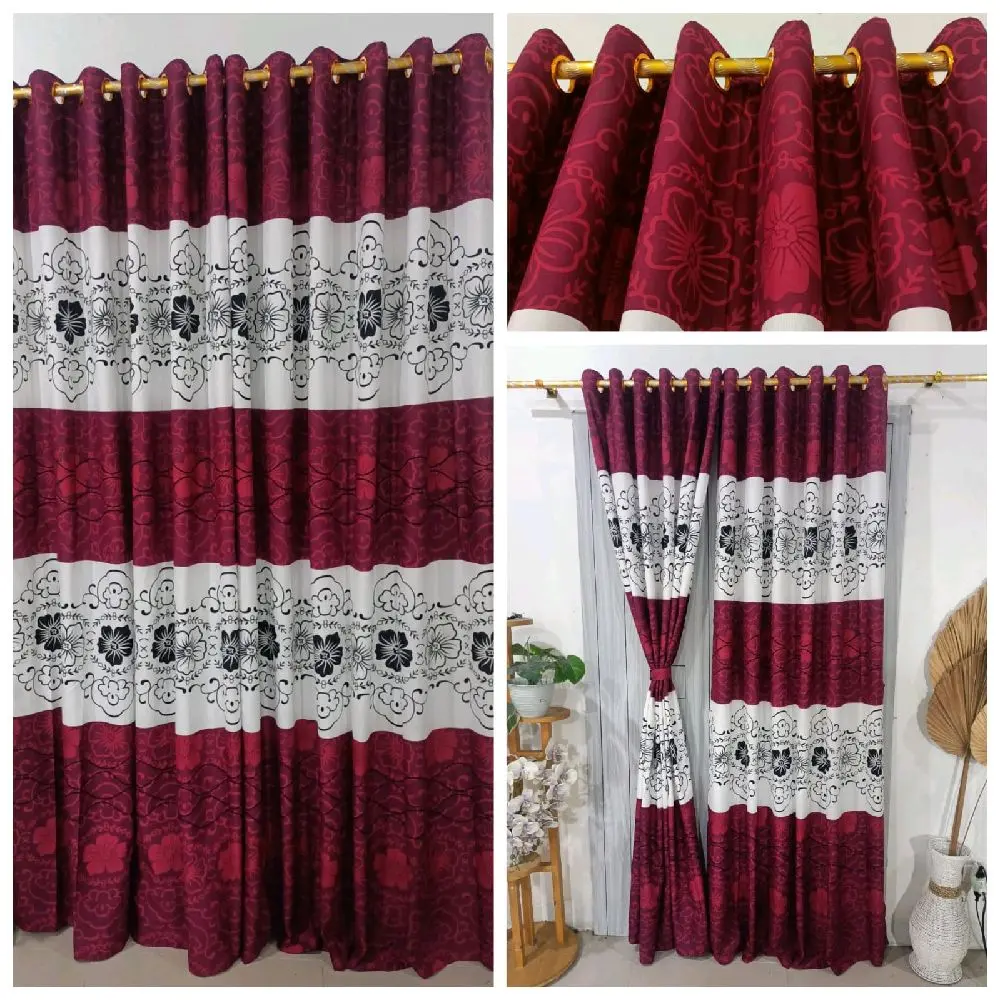 Gorden Smokring Ring 12 - Ukuran 135x220 - Bahan Kattun Mikro 105 Gramasi - Curtain Dekorasi