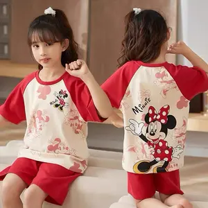 SETELAN BAJU ANAK CEWEK SANTAI MOTIF PONI PINK DAN MINNIE RED MOTIF GEMES SIZE S M L XL XXL