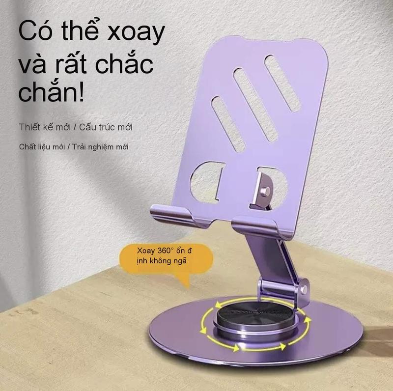 Giá đỡ điện thoại trên bàn có thể gấp và xoay 360 độ