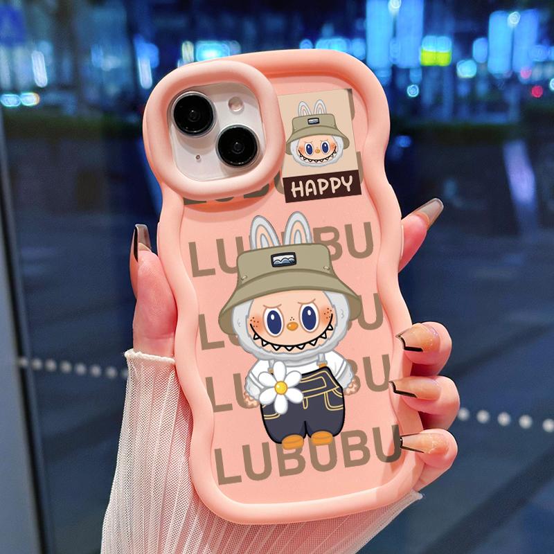 Casing Hp Untuk Realme C2 C2s OPPO A1K Case HP casing Softcase Labubu Happy terbuat dari bahan silikon Kesing Cesing kasing 6