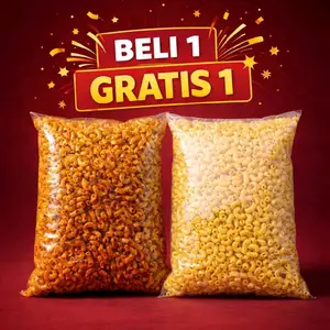 (PAKET BUNDLING) MAKARONI CIKRUH PEDAS DAUN JERUK & Original daun jeruk MAKANAN GURIH KHAS BANDUNG ISI 500 GRAM
