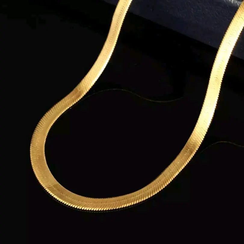 Kalung Titanium ori Pipih Pria & Wanita Import Itally Pure Titanium 316L Oryginal Anti Karat & Anti Luntur Stainless Steel kalung kalung italy kekinian