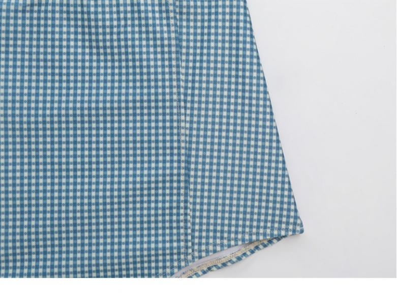 Product Introduction of Women's Korean-Style Split Bikini Swimsuit Plaid High Waist Belly Contracting Covering Belly Thin Beach Vacation Spa Swimsuit 14