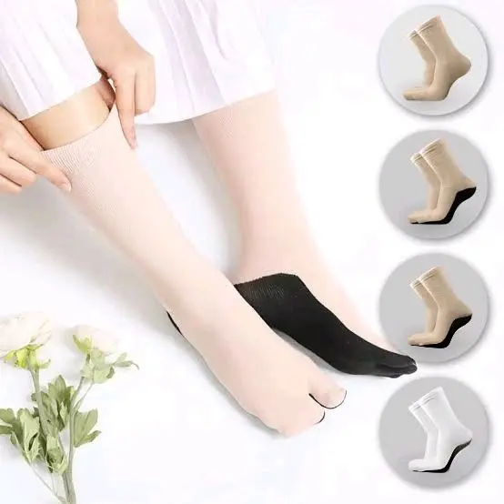 Kaos Kaki Anak Sekolah Jempol Muslimah Tebal Premium Wanita & Nyaman - 4 Warna Pilihan untuk SD, SMP, SMA School Muslim Bahan Nylon