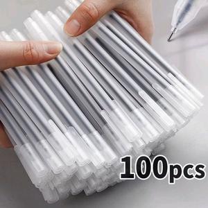 100pcs Ballpen Whosale Ballpen Set Gel Pen MUJI Pen Black Ball Pen With Refills 0.5mm Sign Pen