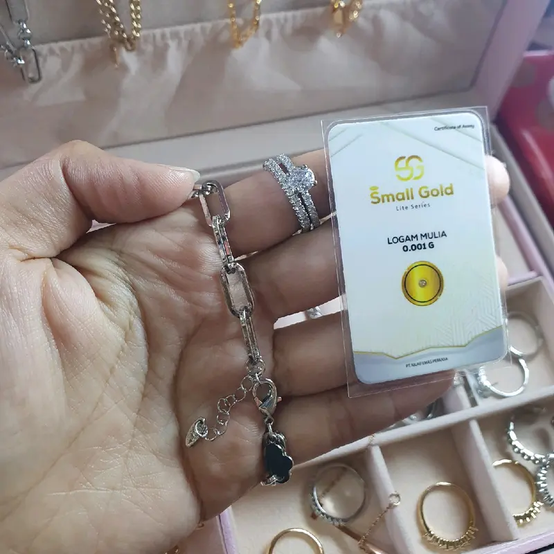 (BISA COD) D08 GELANG + CINCIN SET PREMIUM IMPORT FREE LM + BOX ELEGAN ANTI LUNTUR 0