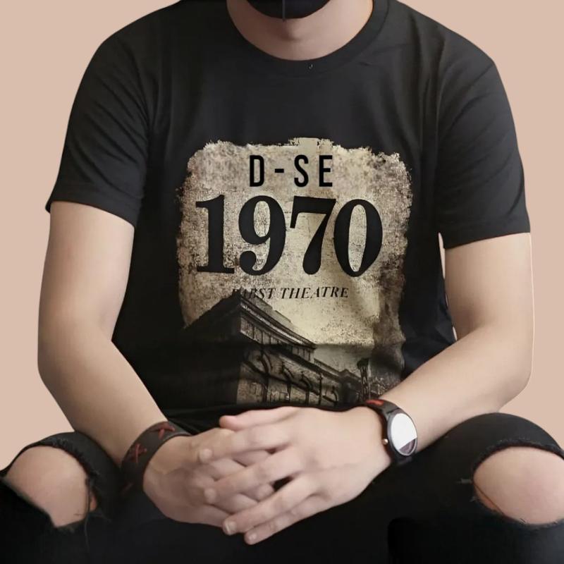 Baju Cowok Lengan Pendek Kaos Pria Distro D-SE Original  Motif Sablon Dewasa Keren 1