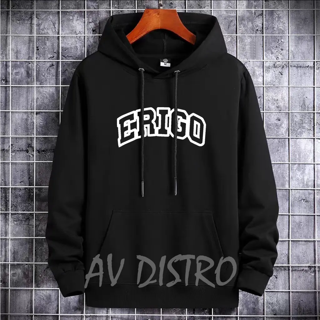 Sweater Hoodie Erigooutline02 Distro Premium Quality Pria Wanita Bahan Fleece