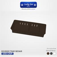 Gambar Lucky Star - DIVIDER TRAY L/ Kotak penyimpanan dengan sekat - PUTIH dari Lucky Star Plastics Kab. Gresik 2 Tokopedia
