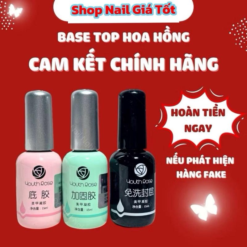  Youth Rose Combo 3 Base Top Cứng Móng Hoa Hồng 15ml Chất Lượng Cao Bảo Vệ Móng Tay Chắc Khỏe Bền Đẹp 