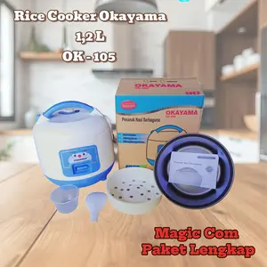 Magic com Rice Cooker Kecil Serbaguna Multifungsi 3in1 ukuran 1,2 Liter OK-105