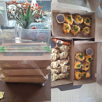 Product Review of (10 PCS) Paper Lunchbox (Ukuran M&L) Laminasi Window Kraft Cokelat Ketebalan 290 gsm | Food Grade Anti Minyak Tebal Kokoh Murah | Dus Kue Window Laminasi | from d**i 0