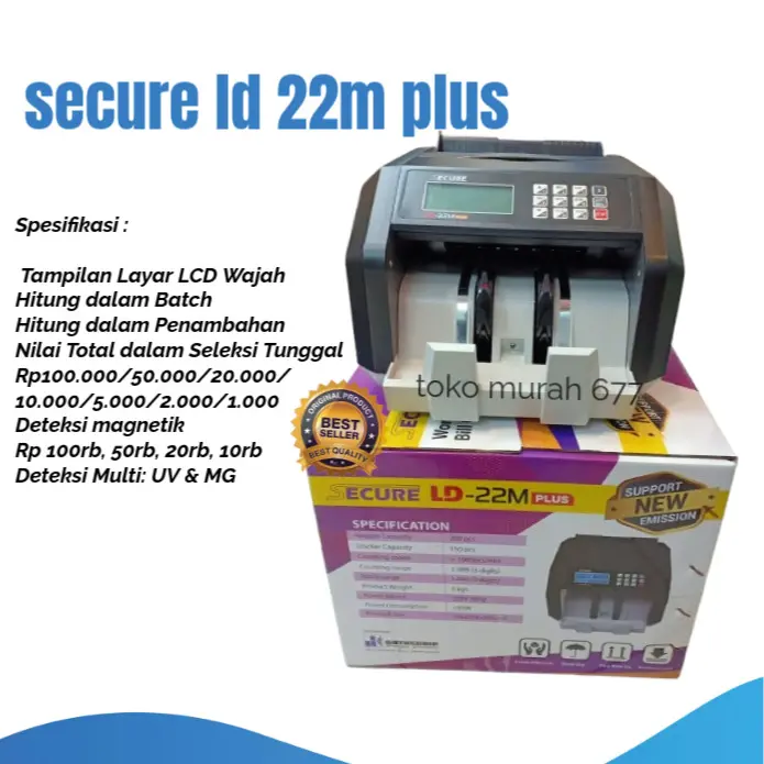 Money counter secure LD 22 m plus / Mesin hitung uang ld 22 m