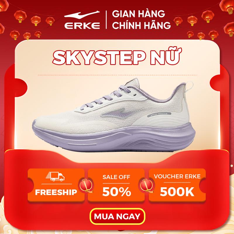 HOT LIVE DEALS Giày Chạy Bộ Thể Thao Nam Nữ ERKE SKYSTEP Êm Chân Thoáng Khí Chống Trượt Phù Hợp Tập Gym & Pickleball 51125203310 52125203310 giày chạy bộ cho nữ
