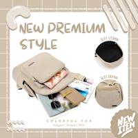 Gambar Tas Ransel Wanita Backpack Bahan Premium Oxford Anti Air Korean Style COLORFUL FOX 1004 - Black dari Colorful Fox Kota Administrasi Jakarta Barat 5 Tokopedia
