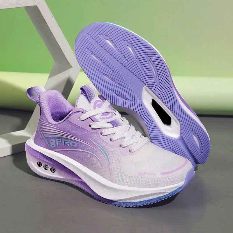  Giày Thể Thao Nam Nữ Tập Gym Aerobic Chạy Bộ Đế Nhẹ 8Pro-Tím Trắng Sneaker Sport Tập Thể Dục Size 36-44 Đế EVA Nén êm ái Giày Đẹp Nhẹ Bền Phù Hợp Học Sinh Sinh Viên 