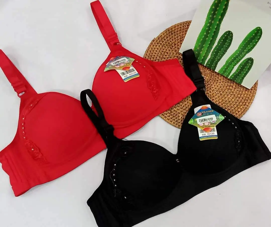 CUCI GUDANG 6PCS, 3PCS, & 1PCS BH BRA BUSA Sedang Wanita YILANER Tanpa Kawat  Kancing 3 bahan lembut nyaman di pakai