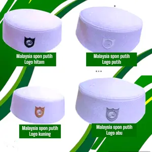 peci Malaysia logo bahan spon kualitas terbaik full bordir tahana lama dan awet ukuran anak dan dewasa termurah Kopiah Muslim Motif terbaru