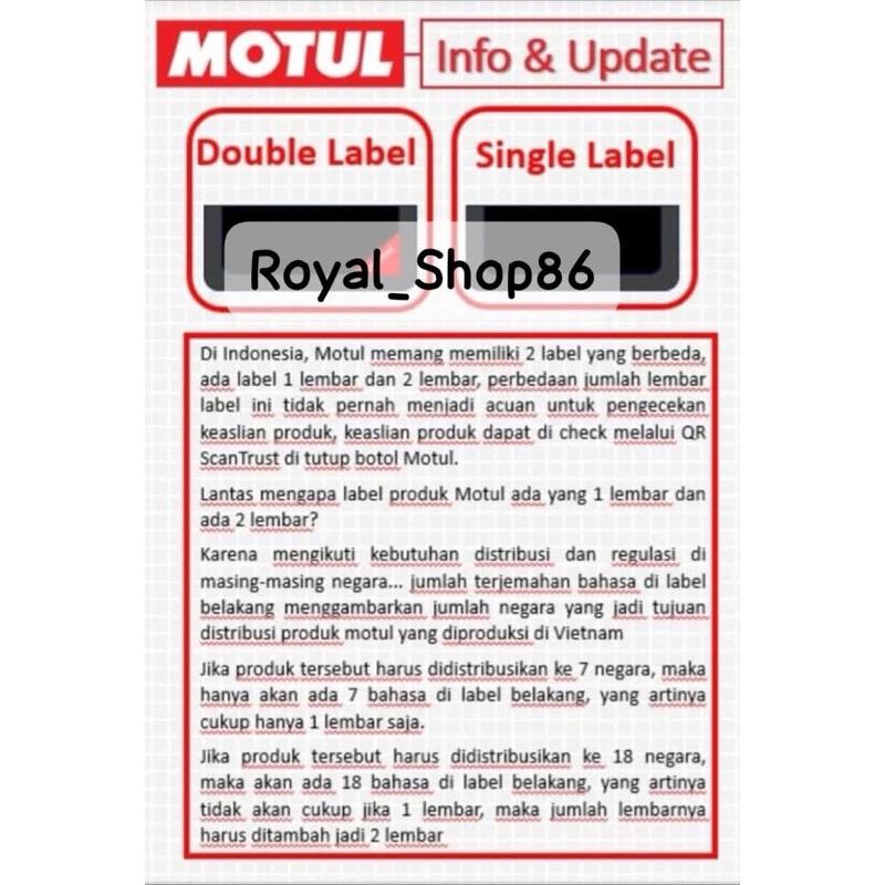 OLI MOTUL SCOOTER EXPERT LE SAE 10W-30 800 ML - 1 LITER  (HIJAU) ORIGINAL Kendaraan Mesin Motor Motorcycle Oil 6