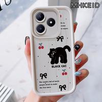 Gambar Casing Hp untuk Realme C63 C61 Note 60 Note 60X Narzo N63 Case Kucing Hitam Kasing Anti-Sidik Jari Silikon Kasus Lembut Casing - Gaya1, Realme C63 4G dari MHKEID MALL Kab. Tangerang 4 Tokopedia