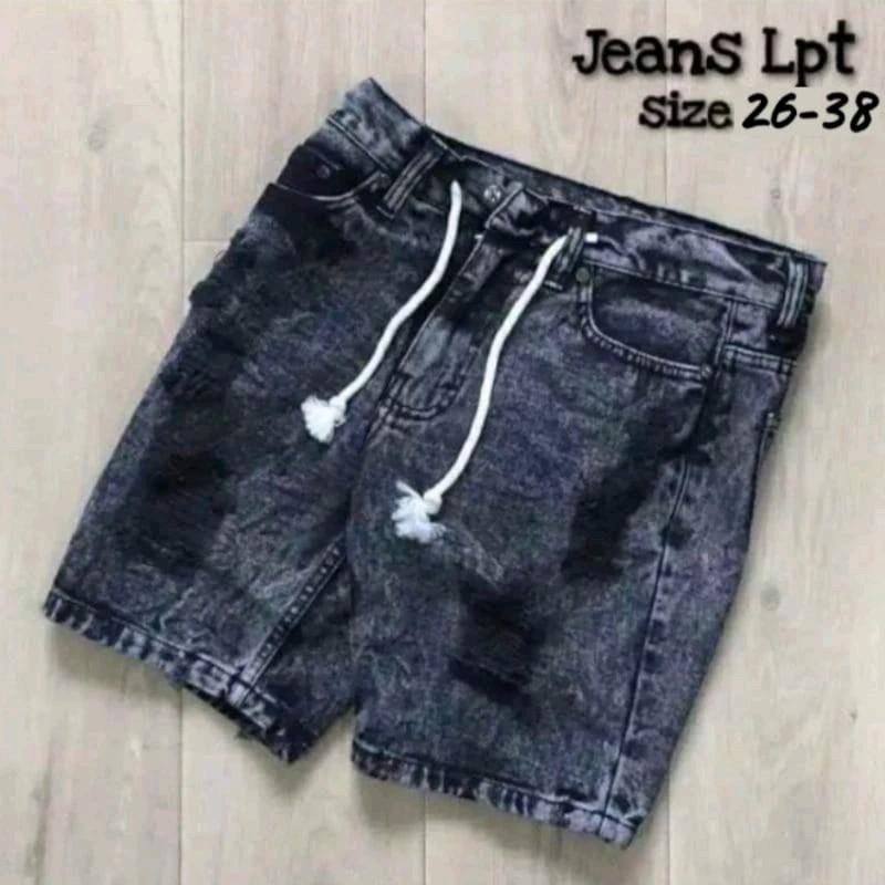 Celana Jeans Pendek Sobek Pria Wisker Jeans Pendek Ripped Robek Pria Premium Distro NEW 4