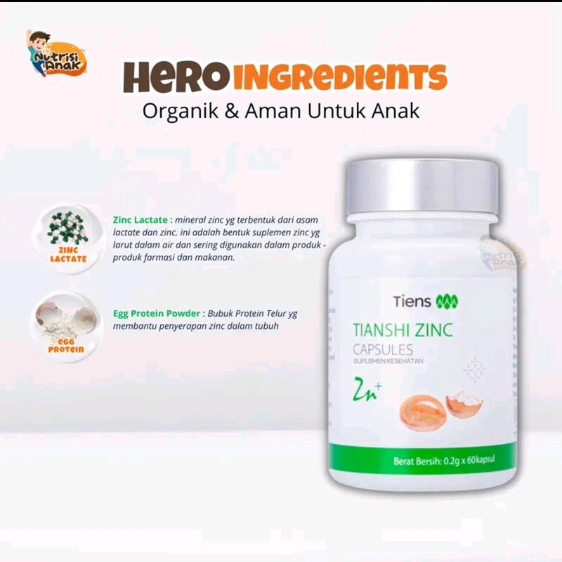 Tiens Zinc Lactate Nutrisi Zat Besi Untuk Anak Dan Dewasa Nutrisi Untuk Anak Solusi GTM Membantu Kecerdasan Anak vitamin penambah d3 k2 1