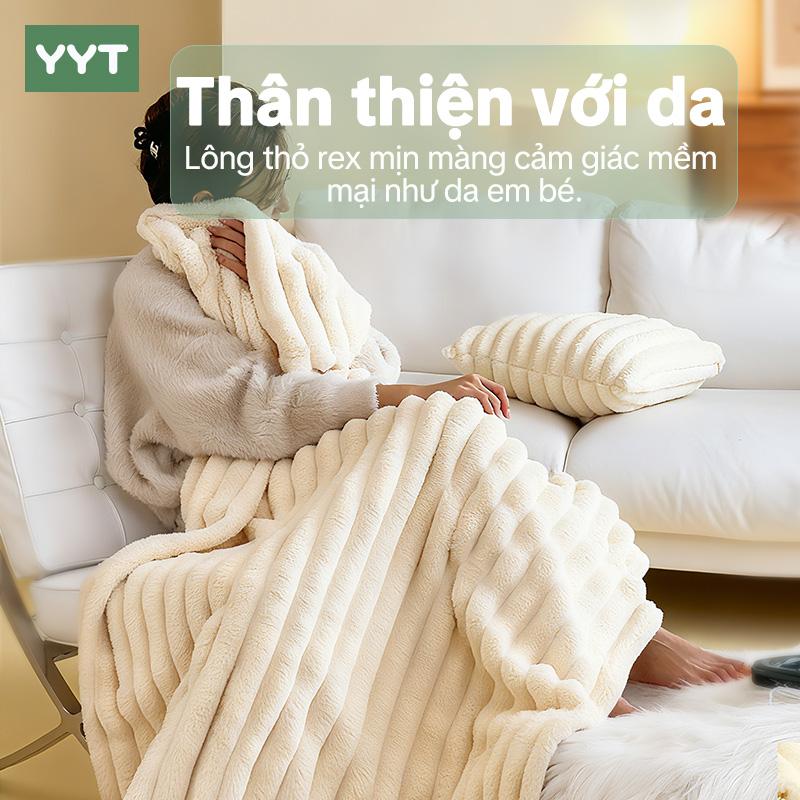 Chăn lông cừu san hô mềm nhẹ YANYANGTIAN Ném Sofa ấm cúng Khăn choàng ngủ văn phòng Chăn Điều Hòa Không Khí Khăn trải giường du lịch và đi sinh Chăn Lông Mịn Đa Năng Thích hợp sử dụng tại nhà và bà Bầu