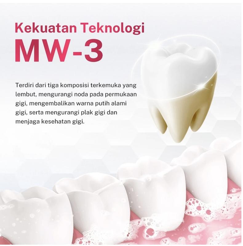METOO MW-3 Advanced Whitening Toothpaste 100g - Gigi Putih / Bebas Sensitif / Bebas Karang Gigi / Pasta Gigi Probiotik 4