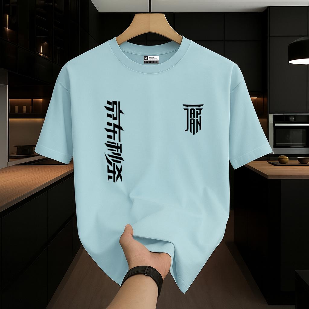 Rizgo - Kaos Distro Pendek Jpn Tegak Hitam Casual Bahan Catton 24s T Shirt Tebal Nyaman Oblong Regular Sablon Cotton Combed Unisex