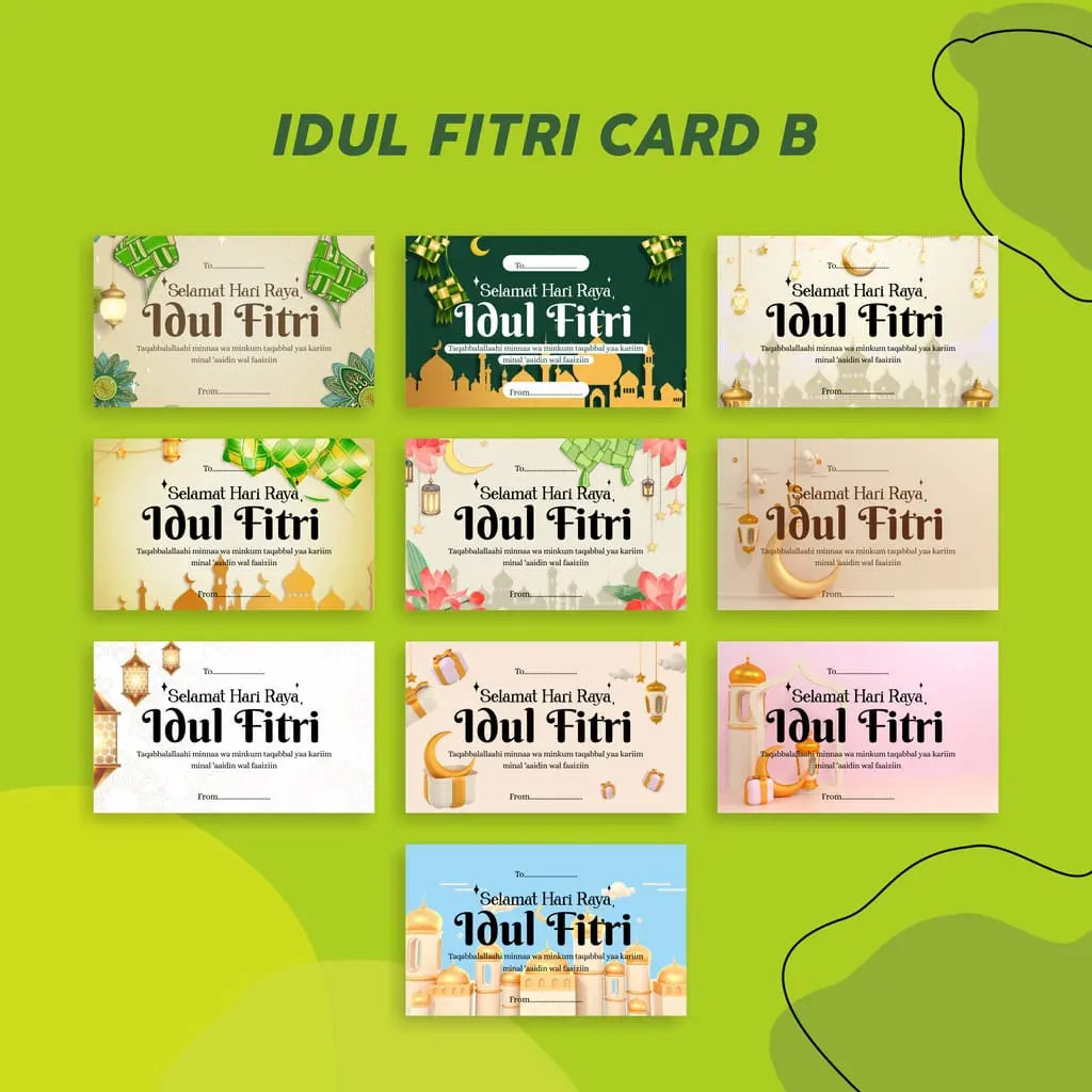 (10 PCS) KARTU UCAPAN IDUL FITRI KODE IC-B