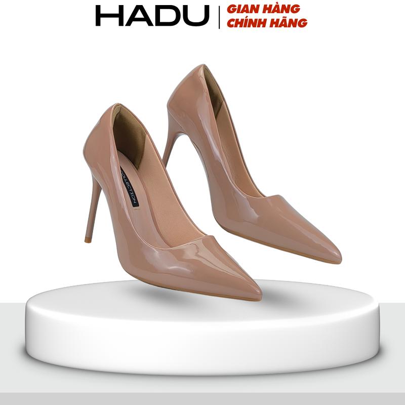 Giày Nữ Cao Gót 9P Bít Mũi KRISTAL HADU M968 Da PU Cao Cấp Lót Êm Mềm Đế TPR Chống Trượt BH 12T Women Shoes