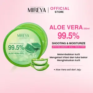 Mireya Aloe Vera Soothing Gel 250ml BPOM Melembabkan & Cepat Meresap Tanpa Lengket untuk Wajah Tubuh & Rambut Multi-Purpose Moisturizer Sensasi Dingin Membantu Mengatasi Kulit Terbakar Matahari