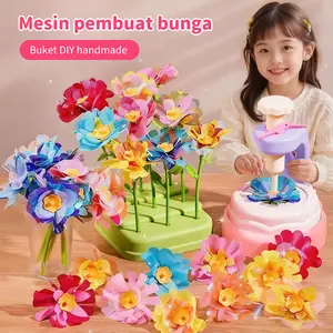 DIY Buket Bunga Kain untuk Anak mainan buat bikin bunga ide kreatif membuat kerajinan mainan anak perempuan mainan Mainan Edukasi