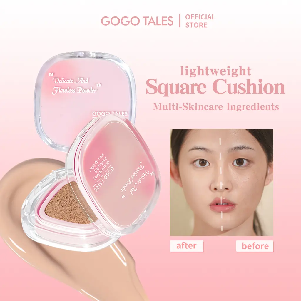[BPOM]GOGOTALES Air Cushion Compact Powder Indonesian Skin BB Cream Concealer Moisturizing Foundation Cosmetic GT543