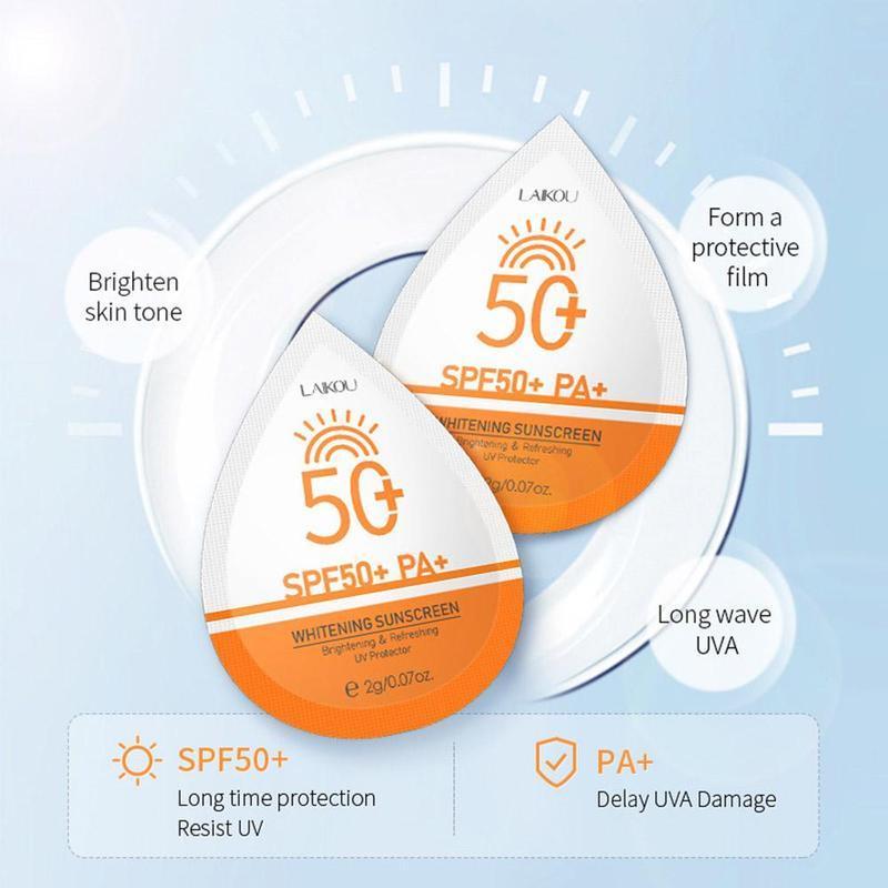 Kem chống nắng dưỡng ẩm SPF 50+, dung tích 2 g; dạng tinh chất/kem, dễ mang theo; mã L9F7