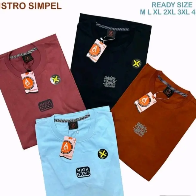 offisial shoop, atasan cowok kaus distro motif simple Pria Baju Katun Pendek Kaos Dewasa Keren Surfing Unisex Polo daily xl 3
