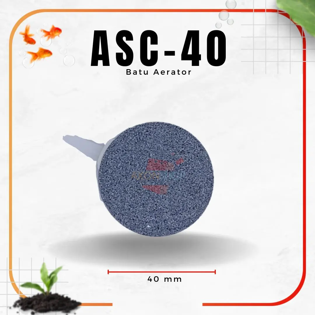 Air Stone ASC-40 4cm Batu Aerator Bubble Aquarium Oksigen Aerasi Asc40