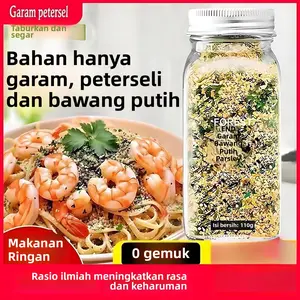 2pcs Peterseli bawang putih garam steak sayuran rebus bumbu majemuk garam laut merica hitam bubuk bawancputih peterseli cincang garam rendah