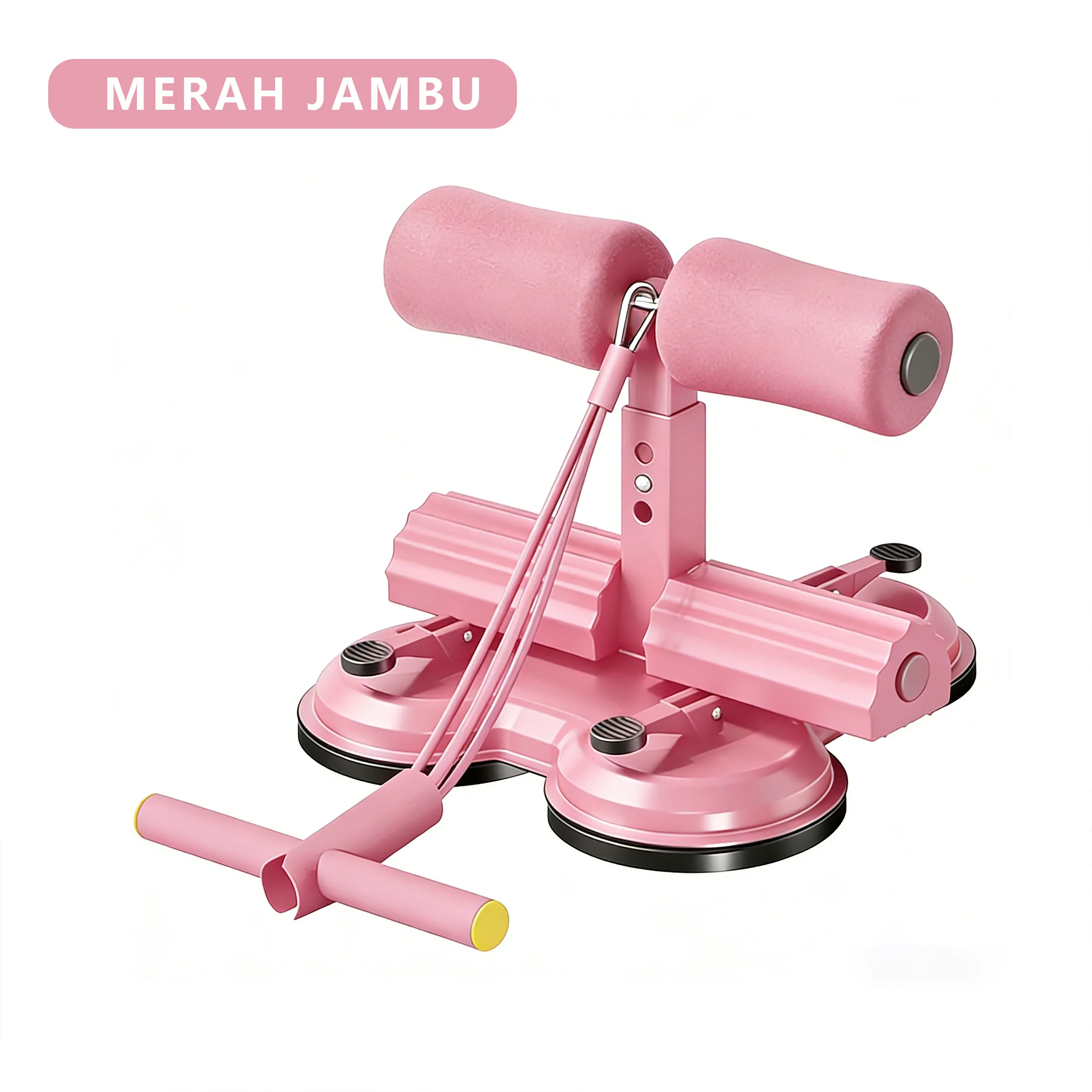 【Tiga suction cup】Merah muda-dengan tali serut