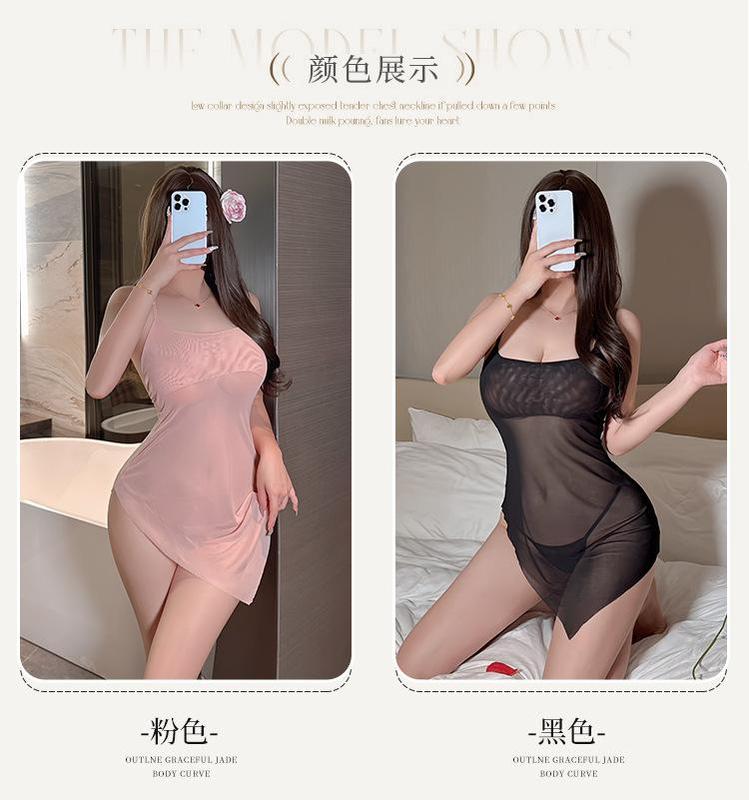 Váy Ngủ Gợi Cảm, Đồ Lót Nữ, Bán Chạy, Xuyên Thấu, Gió Đam Mê, Thiết Kế Dễ Thương Và Gợi Cảm, Thích Hợp Cho Kích Thước Ngực Nhỏ Áo Ngực Cỡ Lớn, Áo Choàng Chiến Đấu Trên Giường 0