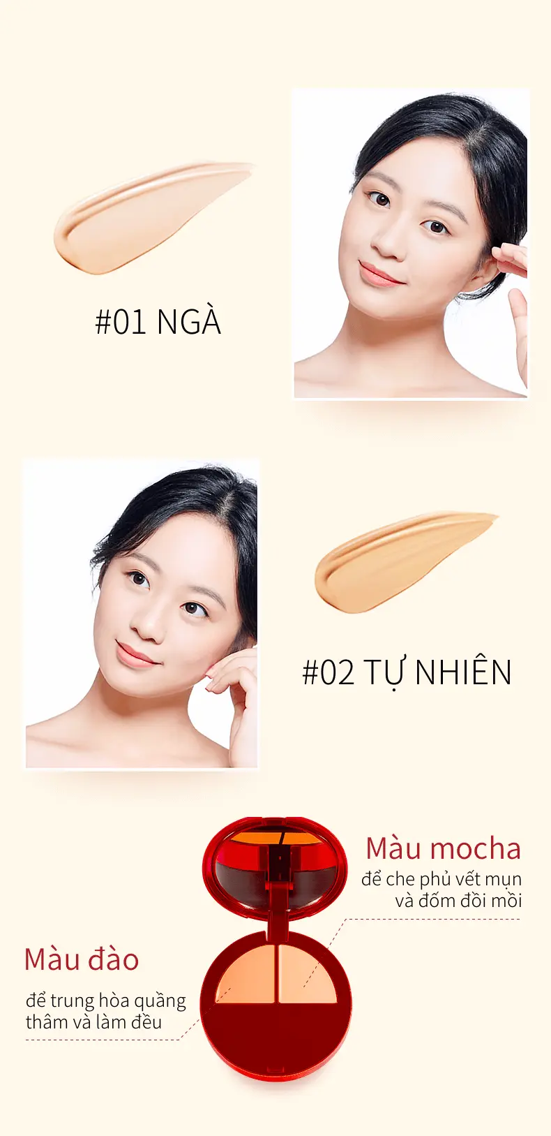Hình ảnh ZYVIA  3 in 1 cushion   10g+1.2g*2+2g Hỗ trợ lớp nền mịn mềm và hỗ trợ lâu trôi chống thấm nước Lâu Trôi Đến 12Giờ 14
