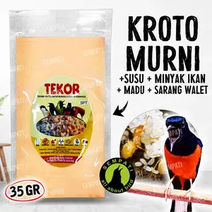SEMPATI Tekor Tepung Kroto Sempati Pakan Makanan Burung Murai Kacer Cucak Ciblek Voer Pur Halus Kroto Pakan Harian Burung Lomba Kicau