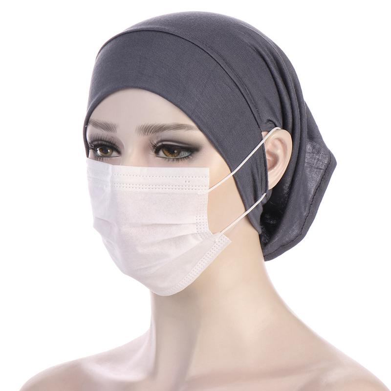 Product Introduction of Mũ Turban cho phụ nữ, có thể co giãn, Mũ trùm đầu bên trong, có xỏ lỗ tai, không bao gồm mặt nạ 17