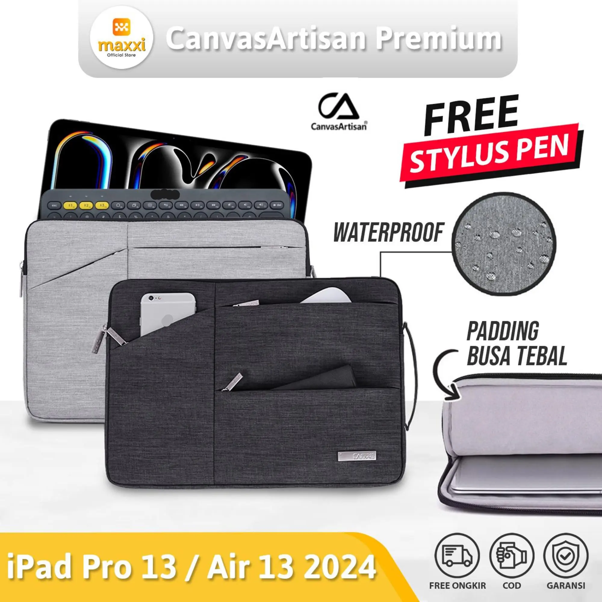 Sleeve For Ipad Pro Air 13 Inch 2024 M4 M2 WiFi 5G LTE Tas Tablet Sleeve Case Cover Canvas